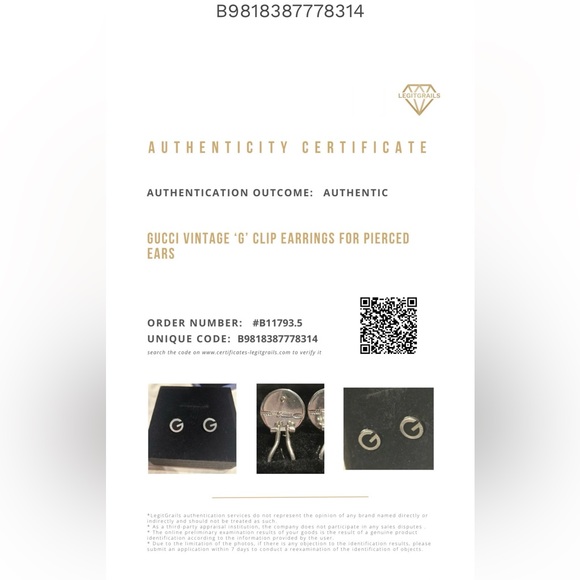 RARE▪️Gucci Vintage GG Stud earrings clip on style - Picture 8 of 8